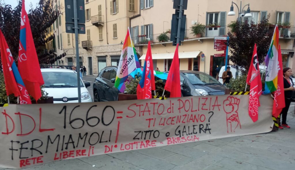 BRESCIA IN PIAZZA CONTRO IL DDL SICUREZZA E L’ESCALATION ULTRAFASCISTA DEL GOVERNO MELONI